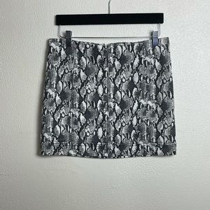 Jolt White Snakeskin Skirt